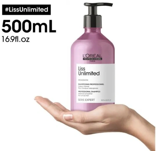 L'oreal Serie Expert Liss Unlimited Shampoo 500ml képe 1